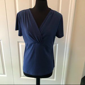 Coldwater Creek Size Medium Bright Navy top - short sleeve v neck